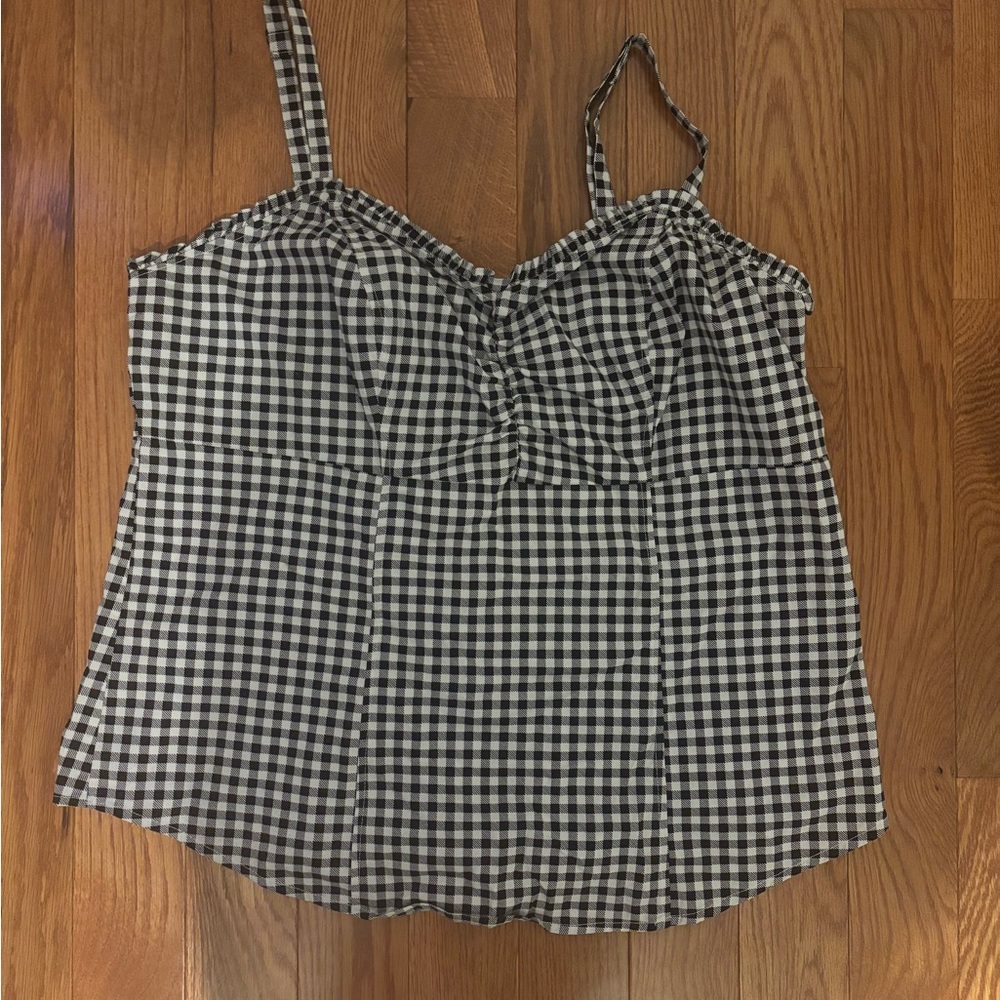 Torrid Black and White Checkered Camisole